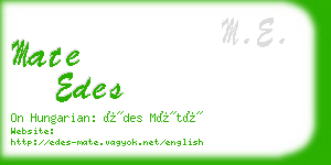 mate edes business card